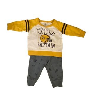 Daddy’s Little Captain Football Set 6 Months New without tags